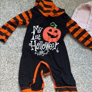 Halloween Baby Romper with Pumpkin Design